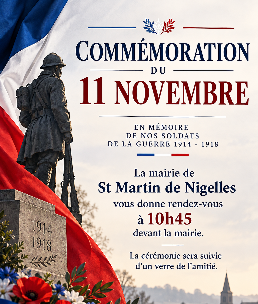 Affiche Commémoration du 11 novembre 1918