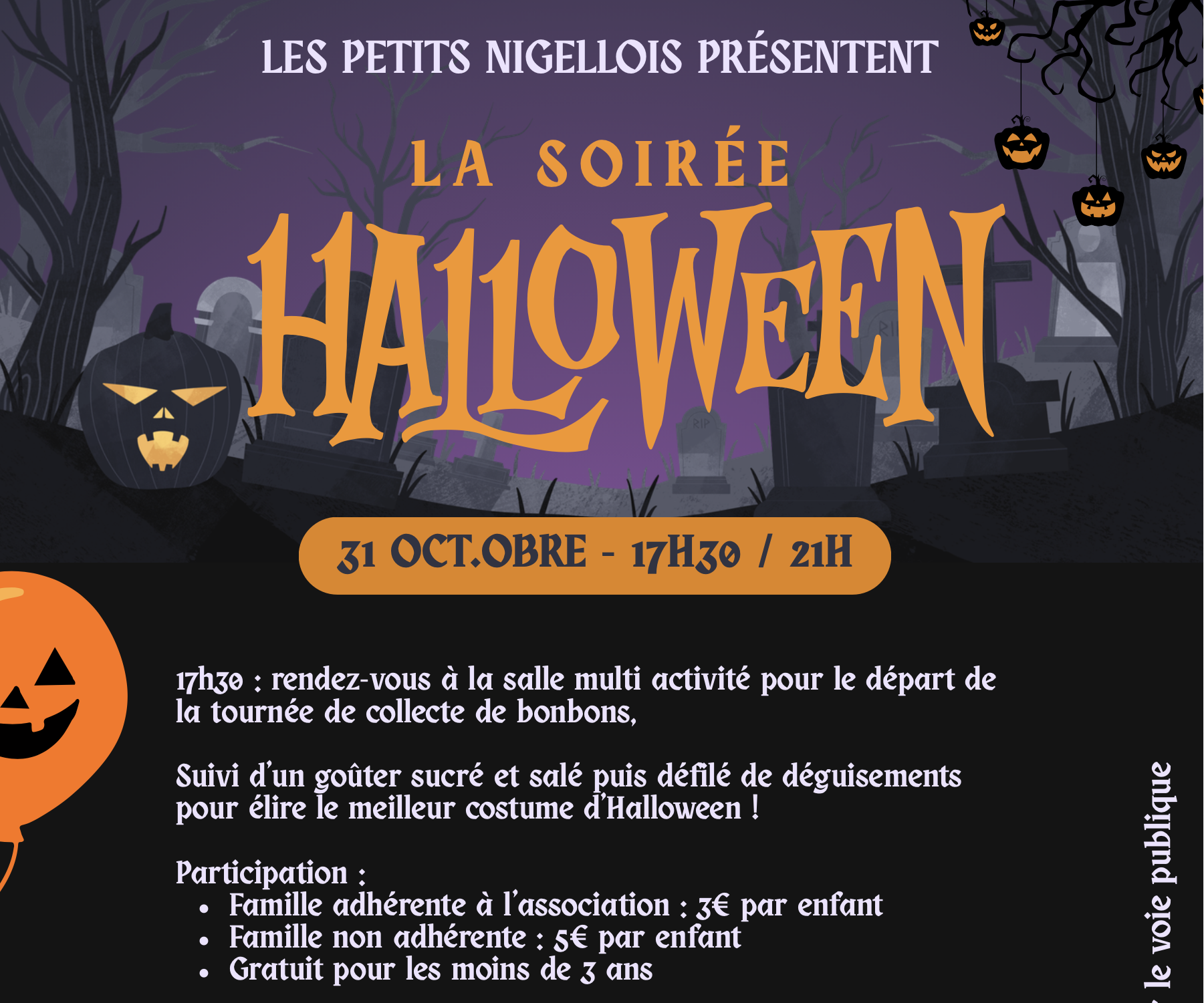 Affiche Soirée d'Halloween