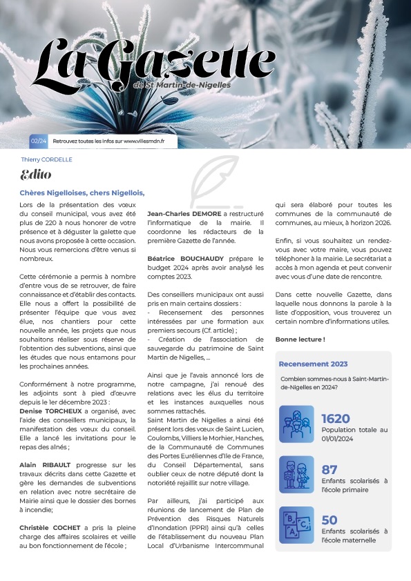 Couverture gazette