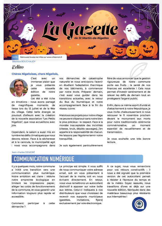 Couverture gazette